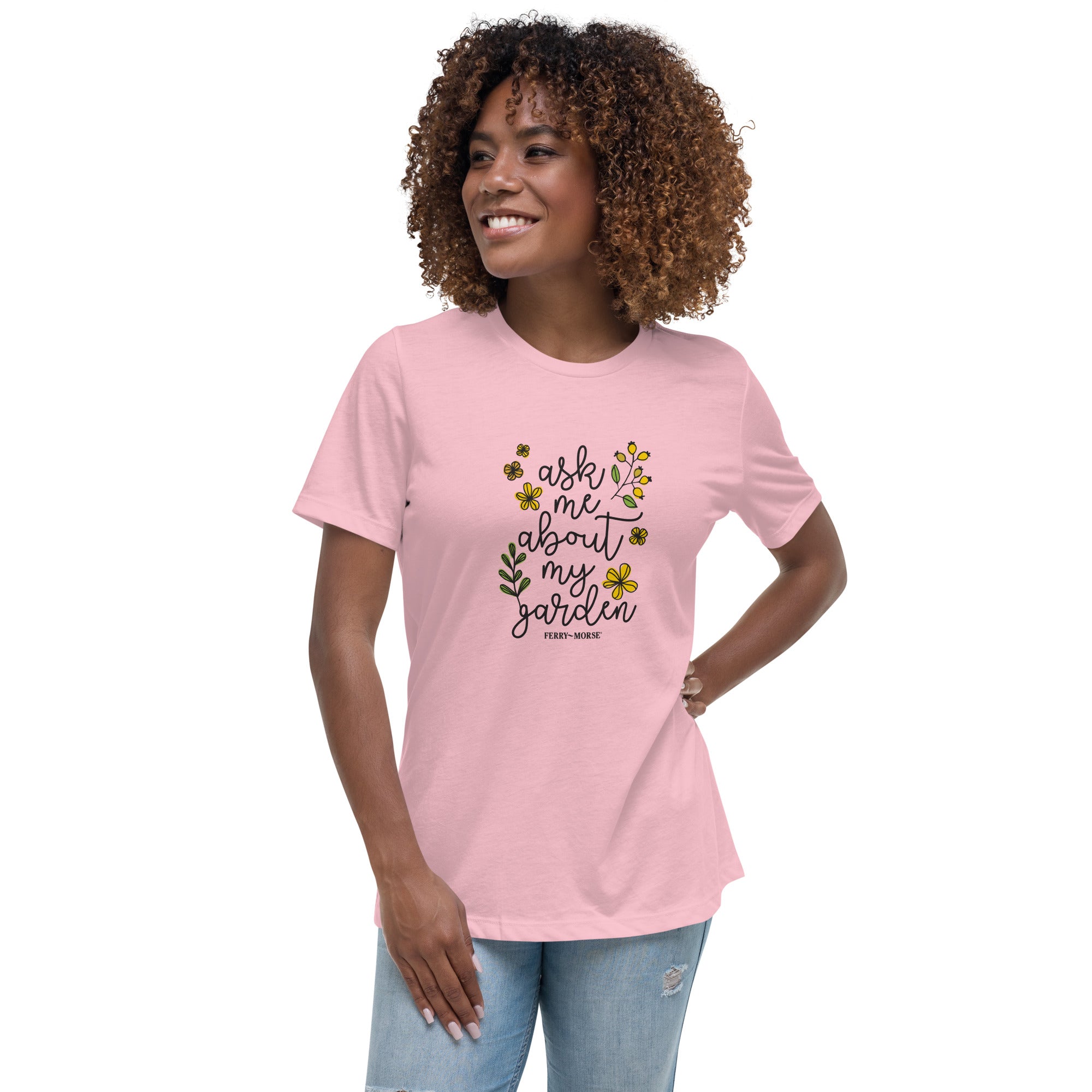 Ask me about my garden shirt pink